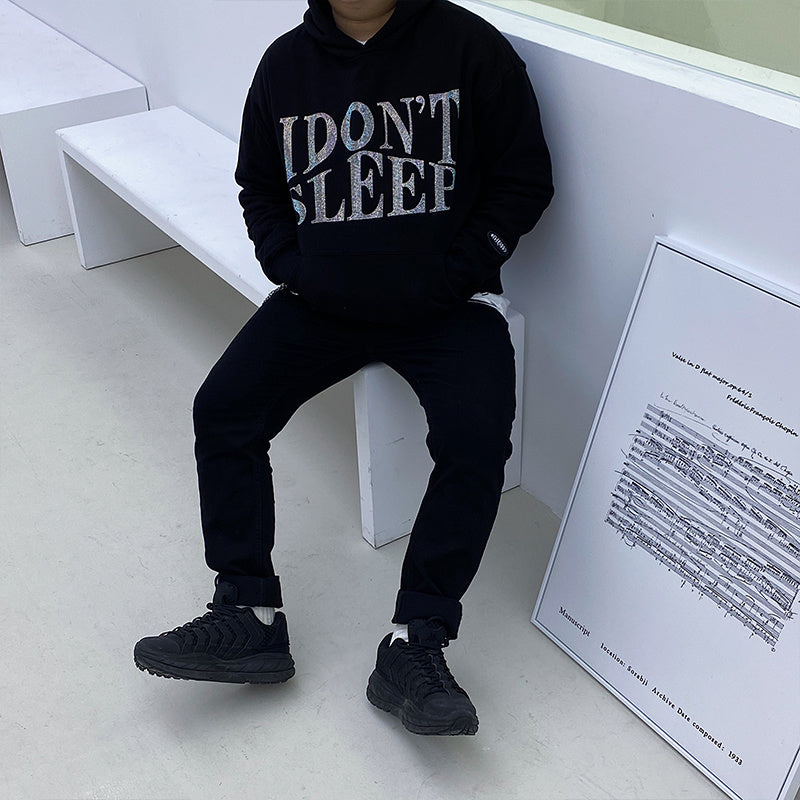 Hip Hop Rhinestone Hoodie Loose Trendy Men'S And Women'S Fleece Top