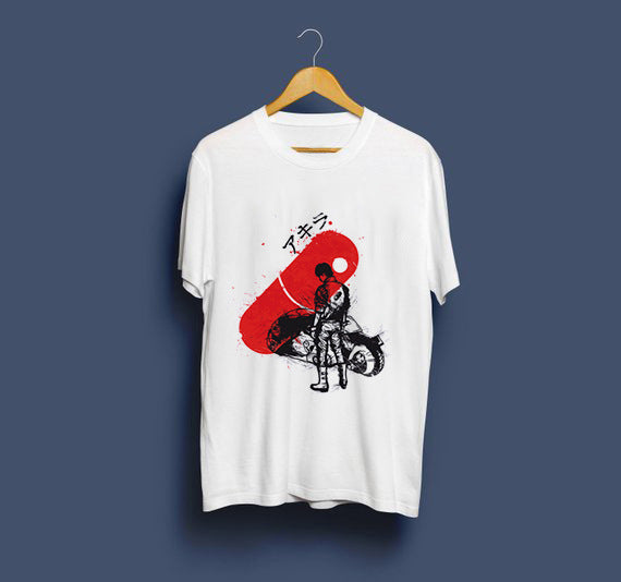 Neo Tokyo Awesome Guys T Shirt Man New Akira The Capsule T-Shirt Japan Anime Custom Tee Company T-shirts For Men