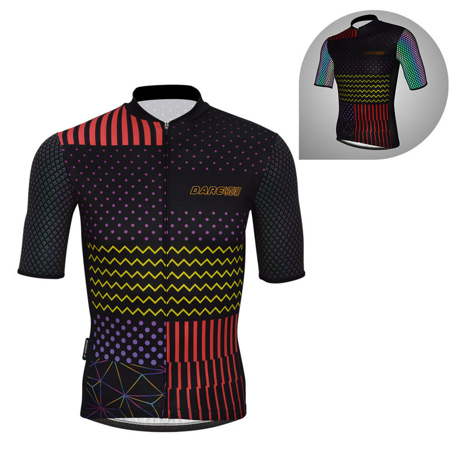 Night riding colorful reflective cycling jersey