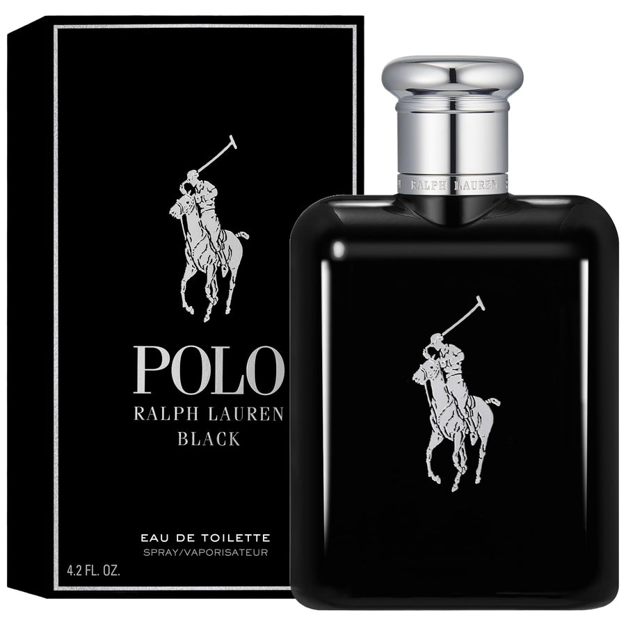 Ralph Lauren FRAGRANCES Polo Black - Eau de Toilette - Men's Cologne - Woody & Fresh - With Patchouli, Sandalwood, and Mandarin - Medium Intensity - 6.7 Fl Oz