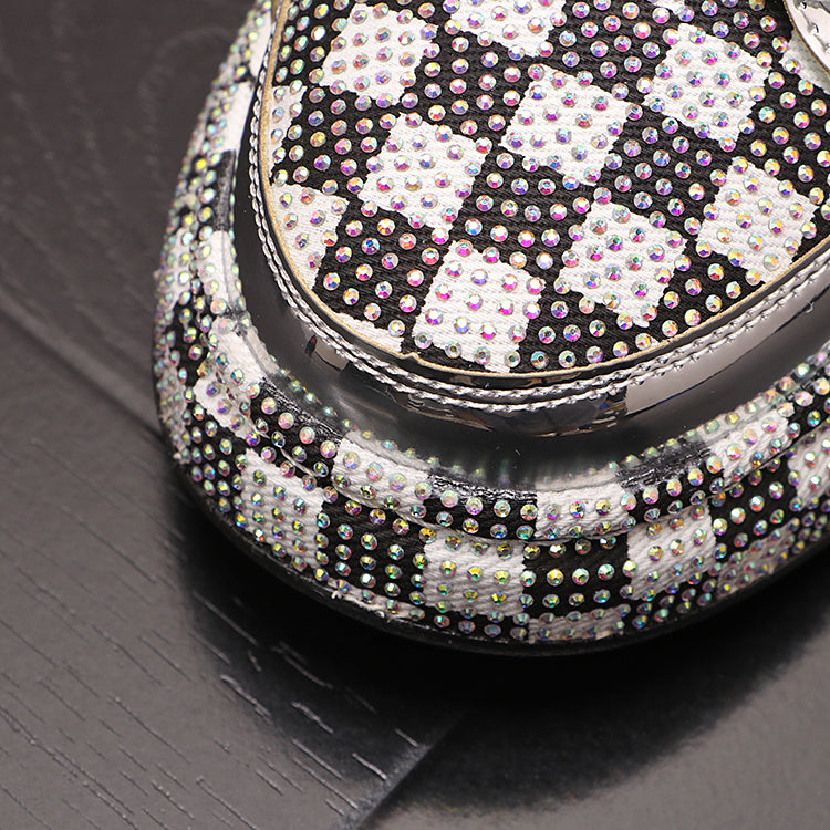 Platform Shoes Men's Fashion Rhinestone Tide Platform Shoes