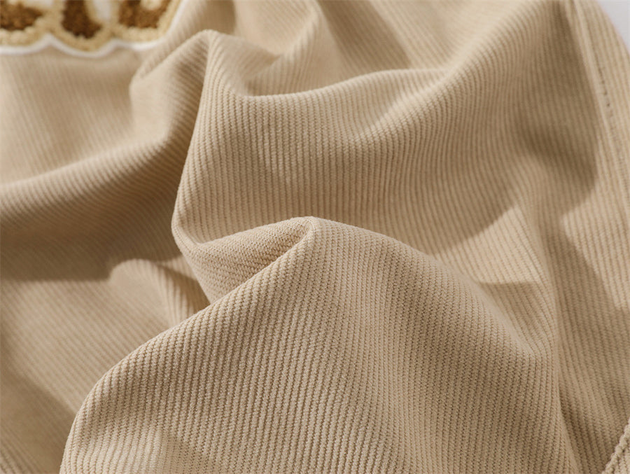 Letter Flocking Embroidered Loose Shorts Men